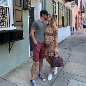 Fitted Floral Off The Shoulder Dress